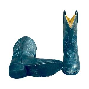 Masterson Boot Company Black Leather Cowboy Boots Boys Size 1.5